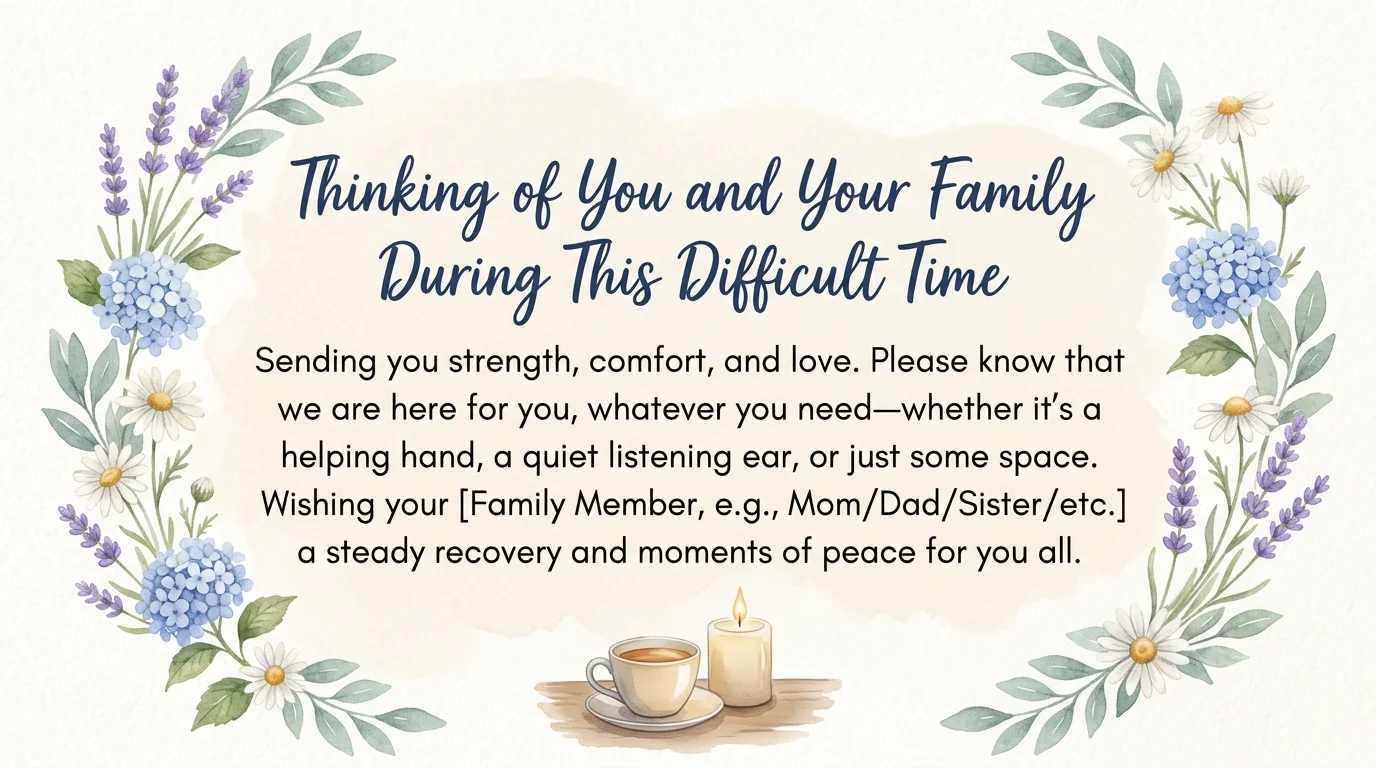 Emotional Lines for Someone With Sick Family Member