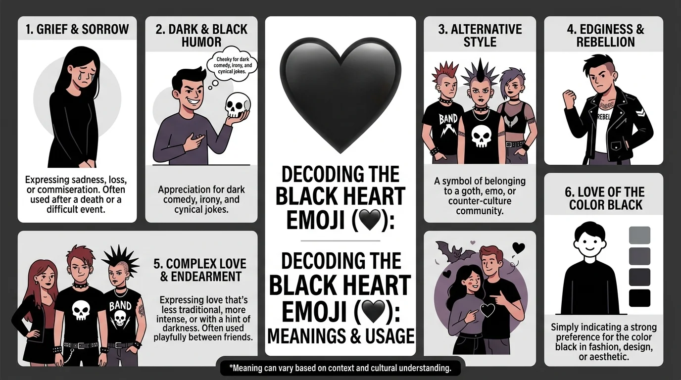 Black Heart Emoji Meaning