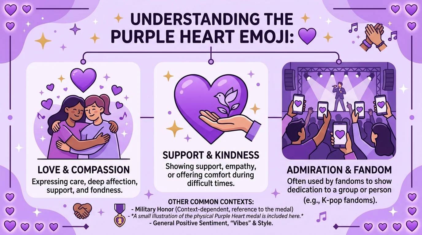 Purple Heart Emoji Meaning