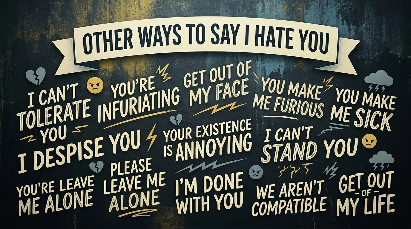 Ways to Say I Hate You