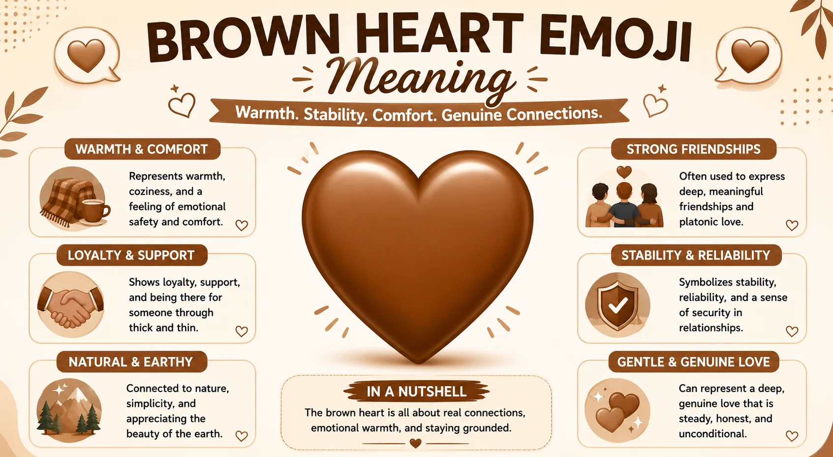 Brown Heart Emoji Meaning from a Guy