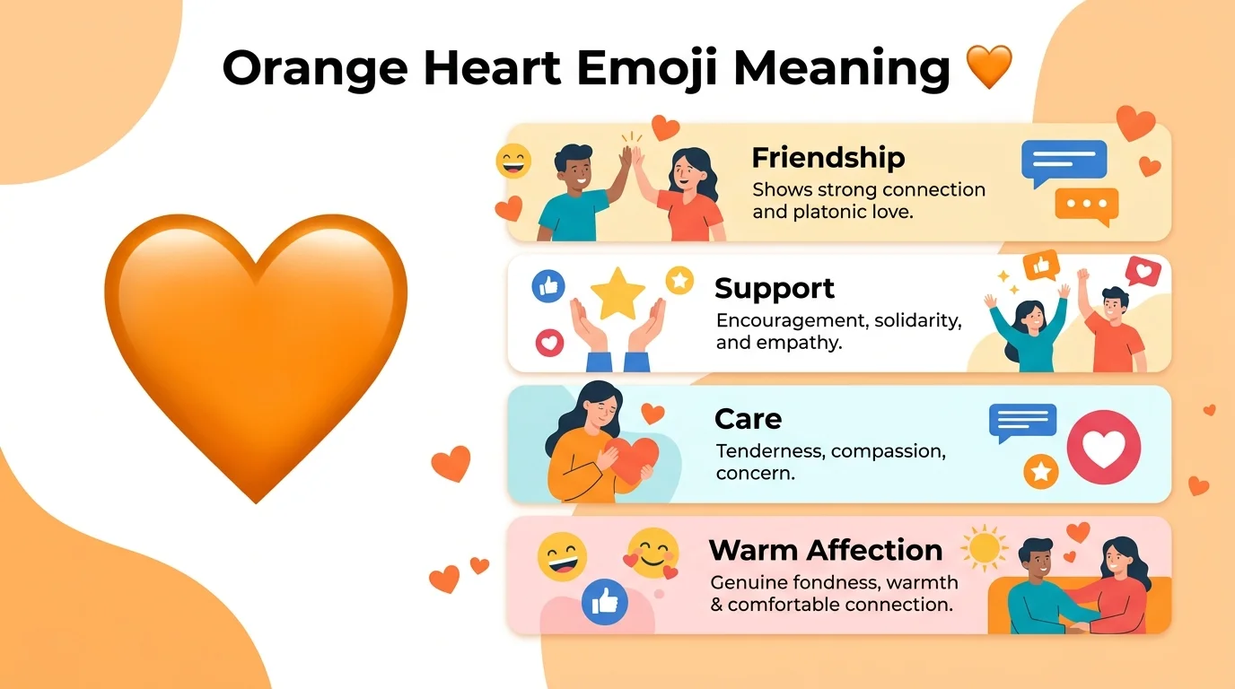 Orange Heart Emoji Meaning from a Guy