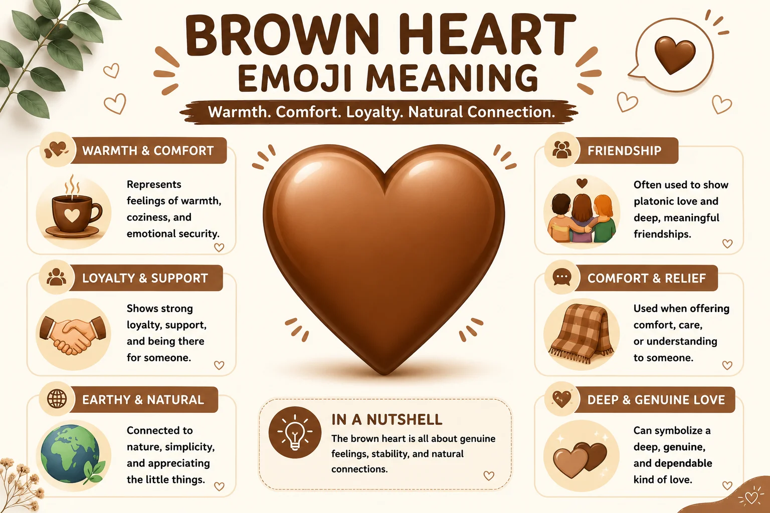 brown heart emoji meaning