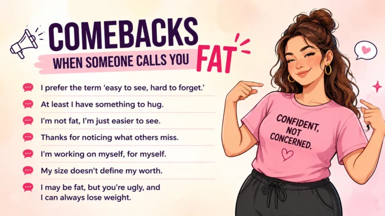 comebacks when someone call you fat
